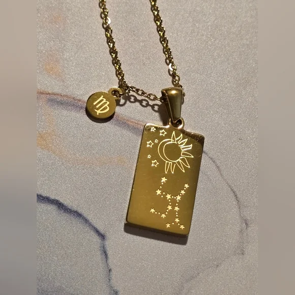 VIRGO Zodiac & Constellation Stainless Steel Pendant Necklace - Picture 7 of 8